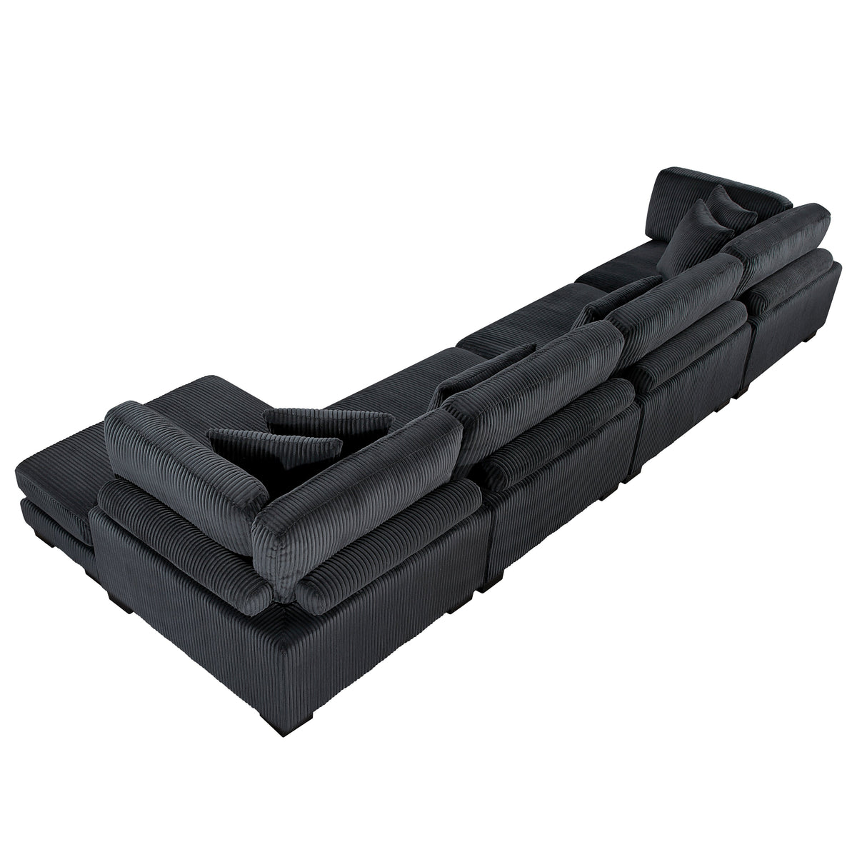 Traverse Black4-Piece Modular Sectional with Reversible Chaise by Homelegance at Eve Furniture