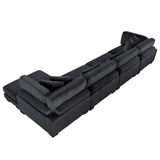 Traverse Black4-Piece Modular Sectional with Reversible Chaise by Homelegance at Eve Furniture