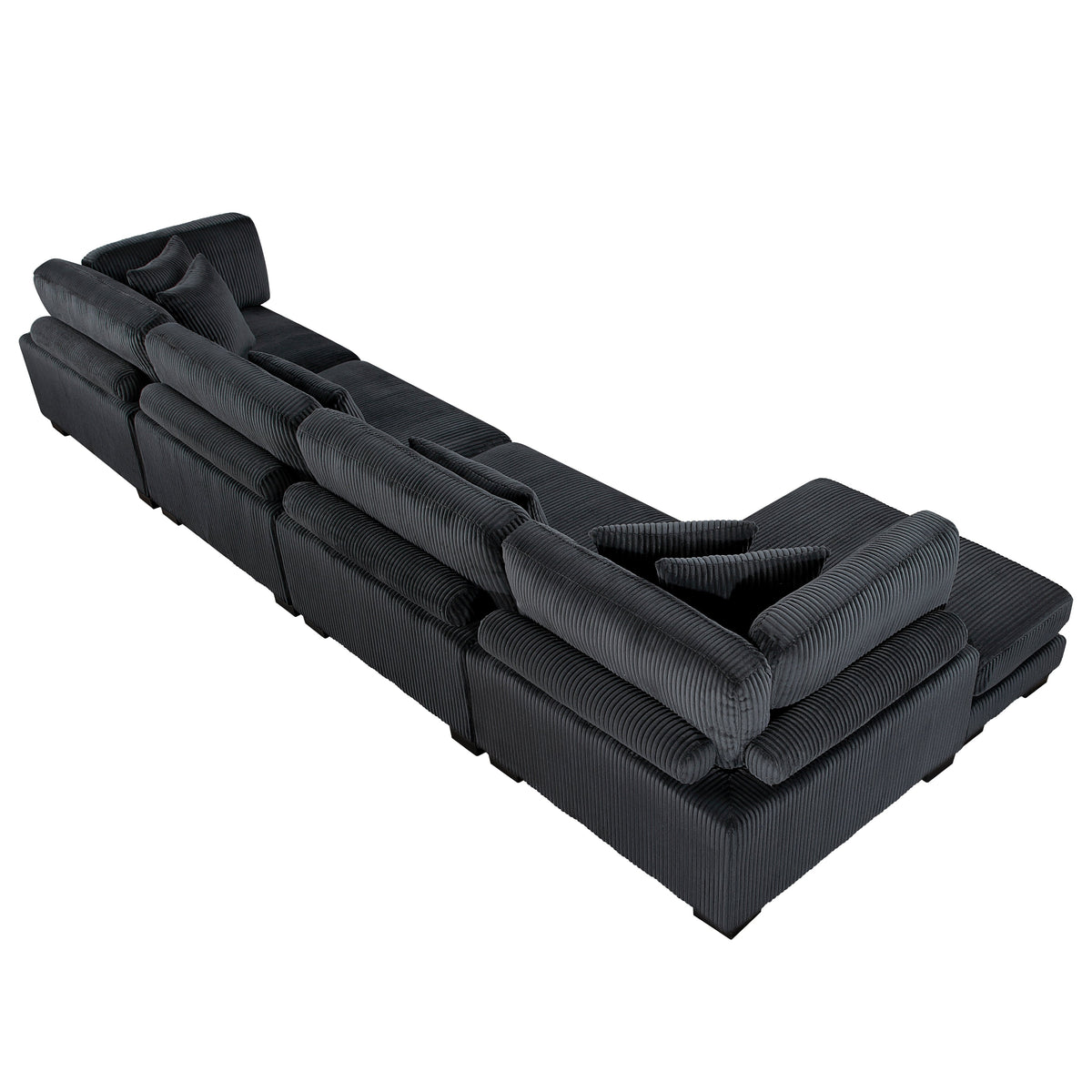 Traverse Black4-Piece Modular Sectional with Reversible Chaise by Homelegance at Eve Furniture