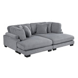 Traverse Gray 2-Piece Chaise Lounge by Homelegance at Eve Furniture