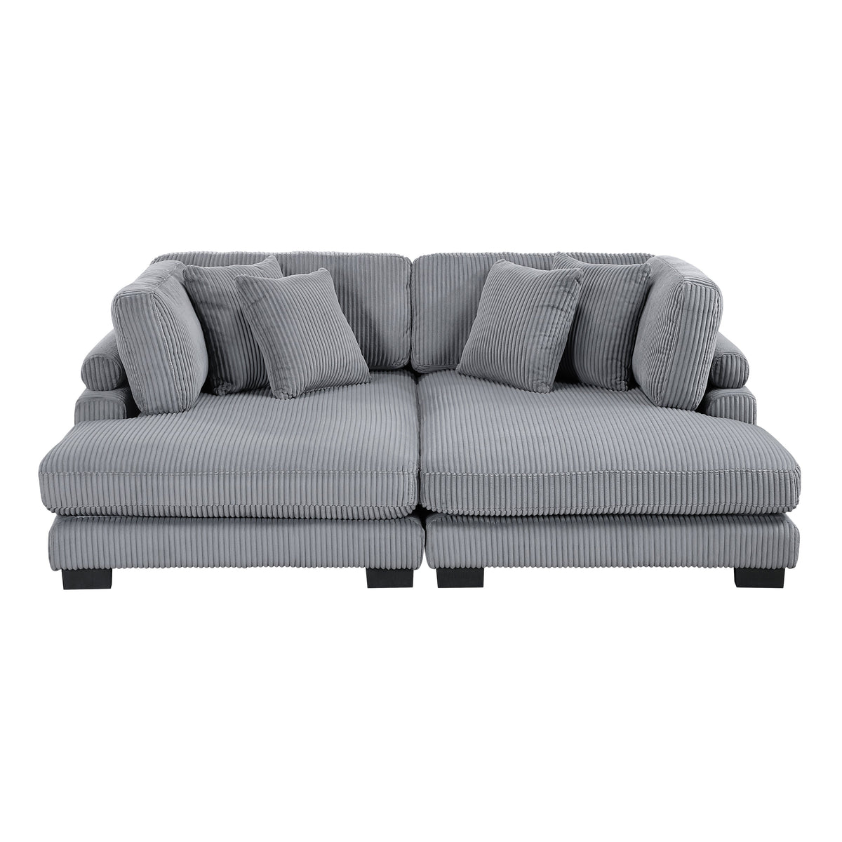 Traverse Gray 2-Piece Chaise Lounge by Homelegance at Eve Furniture