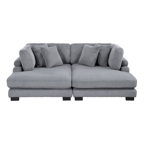 Traverse Gray 2-Piece Chaise Lounge by Homelegance at Eve Furniture