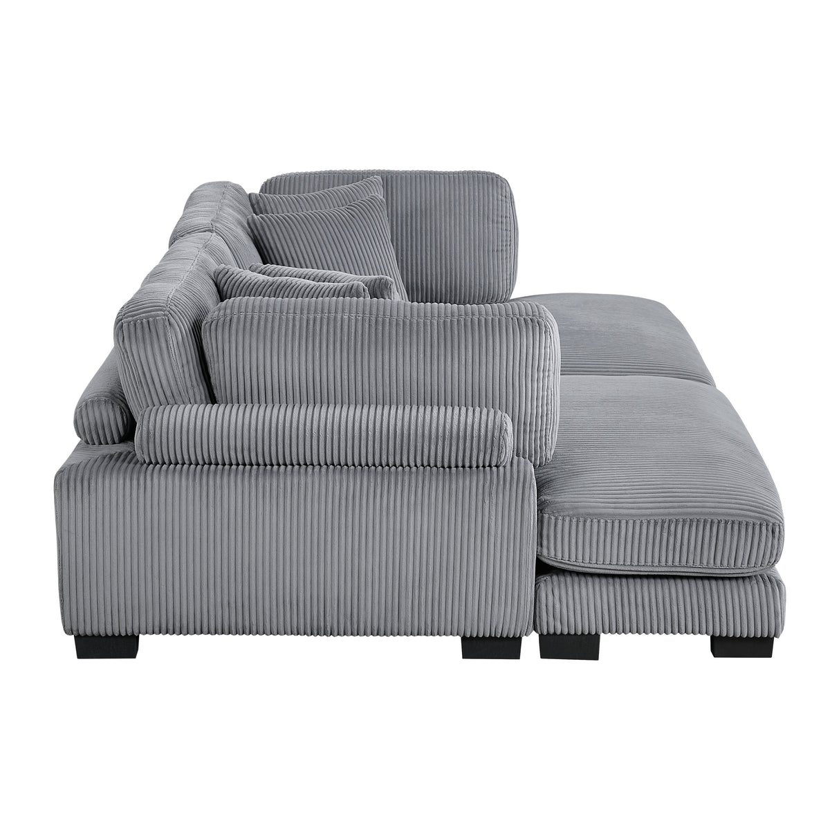 Traverse Gray 2-Piece Chaise Lounge by Homelegance at Eve Furniture