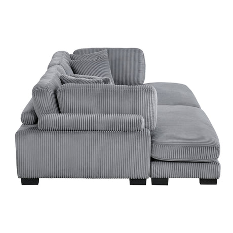 Traverse Gray 2-Piece Chaise Lounge by Homelegance at Eve Furniture