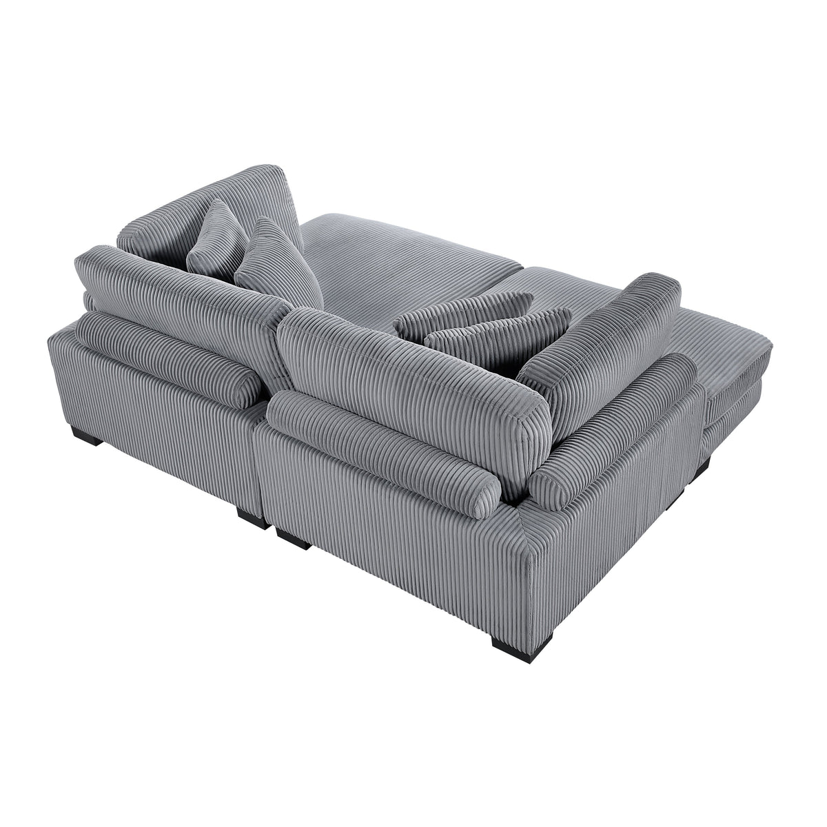 Traverse Gray 2-Piece Chaise Lounge by Homelegance at Eve Furniture