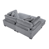 Traverse Gray 2-Piece Chaise Lounge by Homelegance at Eve Furniture
