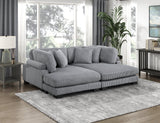 Traverse Gray 2-Piece Chaise Lounge by Homelegance at Eve Furniture