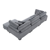 Traverse Gray 3-Piece Modular Sectional with Reversible Chaise by Homelegance at Eve Furniture