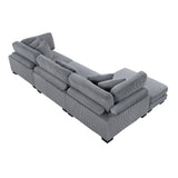 Traverse Gray 3-Piece Modular Sectional with Reversible Chaise by Homelegance at Eve Furniture