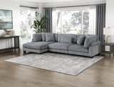 Traverse Gray 3-Piece Modular Sectional with Reversible Chaise by Homelegance at Eve Furniture