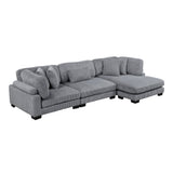 Traverse Gray 3-Piece Modular Sectional with Reversible Chaise by Homelegance at Eve Furniture