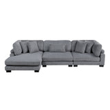 Traverse Gray 3-Piece Modular Sectional with Reversible Chaise by Homelegance at Eve Furniture
