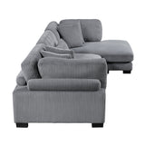 Traverse Gray 3-Piece Modular Sectional with Reversible Chaise by Homelegance at Eve Furniture