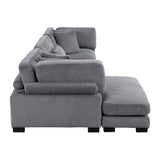Traverse Gray 3-Piece Modular Sectional with Reversible Chaise by Homelegance at Eve Furniture
