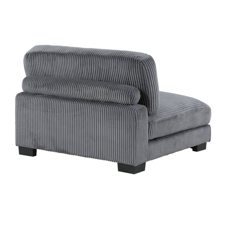 Traverse Gray 4-Piece Corduroy Modular Sectional by Homelegance at Eve Furniture