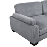 Traverse Gray 4-Piece Corduroy Modular Sectional by Homelegance at Eve Furniture