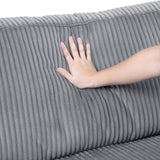 Traverse Gray 4-Piece Corduroy Modular Sectional by Homelegance at Eve Furniture
