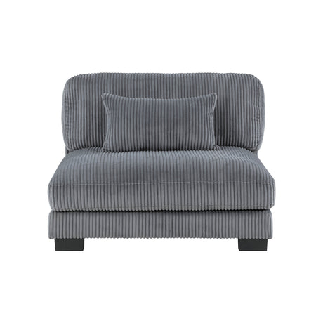 Traverse Gray 4-Piece Corduroy Modular Sectional by Homelegance at Eve Furniture