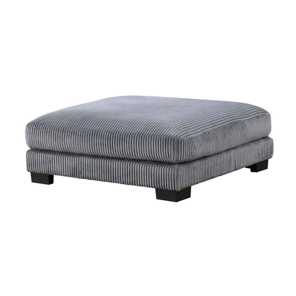 Traverse Gray 4-Piece Corduroy Modular Sectional with Ottoman by Homelegance at Eve Furniture