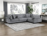 Traverse Gray 4-Piece Modular Sectional by Homelegance at Eve Furniture