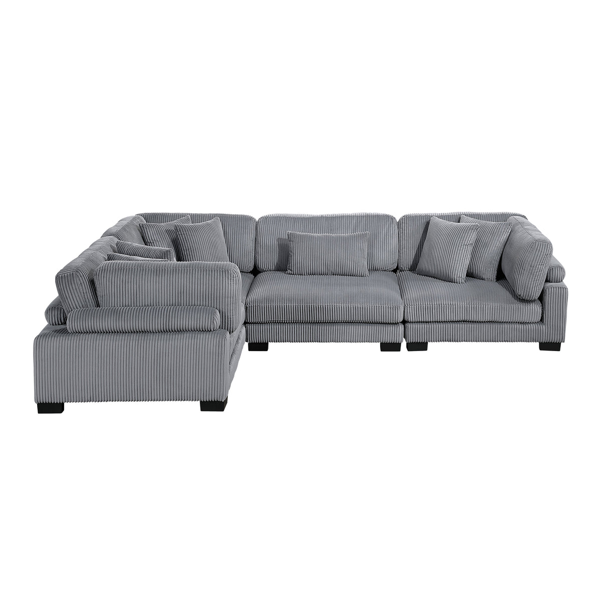 Traverse Gray 4-Piece Modular Sectional by Homelegance at Eve Furniture