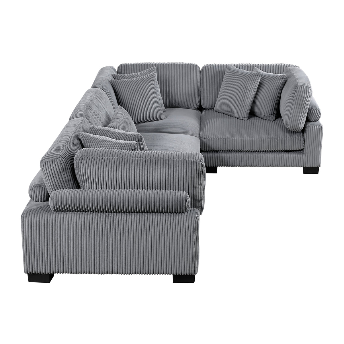 Traverse Gray 4-Piece Modular Sectional by Homelegance at Eve Furniture