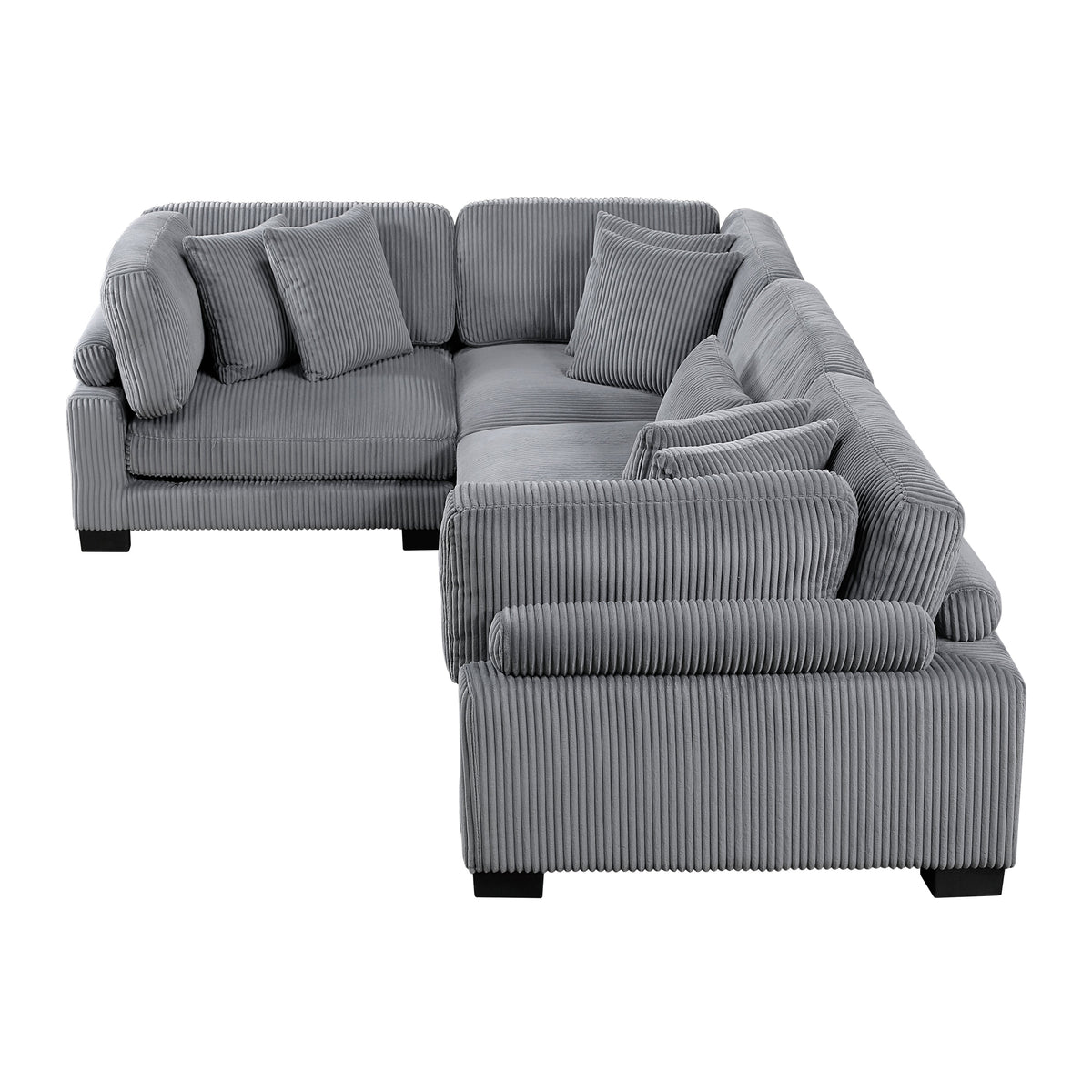 Traverse Gray 4-Piece Modular Sectional by Homelegance at Eve Furniture
