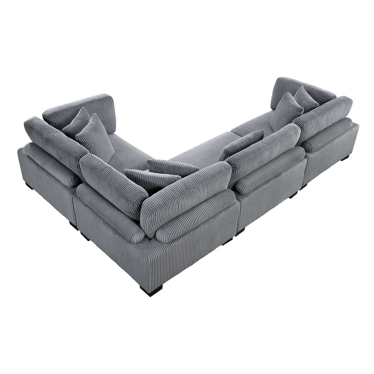 Traverse Gray 4-Piece Modular Sectional by Homelegance at Eve Furniture
