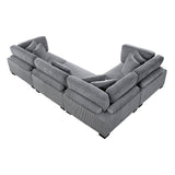 Traverse Gray 4-Piece Modular Sectional by Homelegance at Eve Furniture