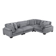 Traverse Gray 4-Piece Modular Sectional by Homelegance at Eve Furniture