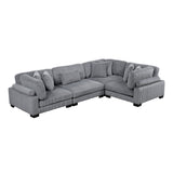 Traverse Gray 4-Piece Modular Sectional by Homelegance at Eve Furniture