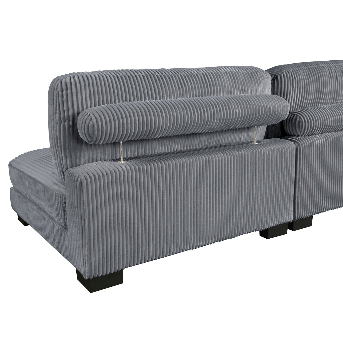 Traverse Gray 4-Piece Modular Sectional with Reversible Chaise by Homelegance at Eve Furniture