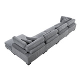 Traverse Gray 4-Piece Modular Sectional with Reversible Chaise by Homelegance at Eve Furniture