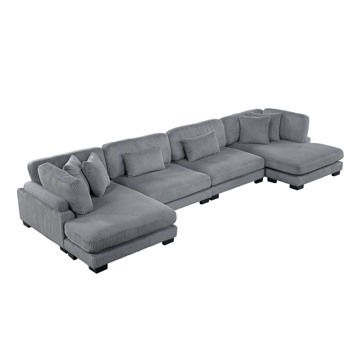 Traverse Gray 4-Piece Modular Sectional with Reversible Chaise by Homelegance at Eve Furniture