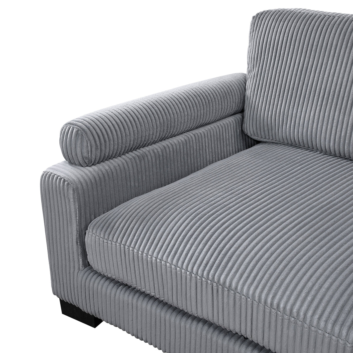 Traverse Gray 5-Piece Corduroy Modular Sectional by Homelegance at Eve Furniture
