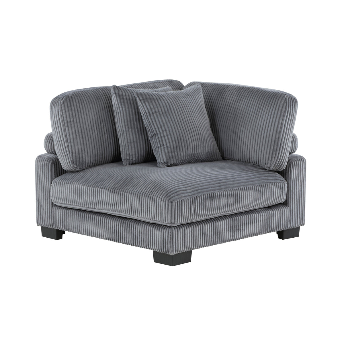 Traverse Gray 5-Piece Corduroy Modular Sectional by Homelegance at Eve Furniture