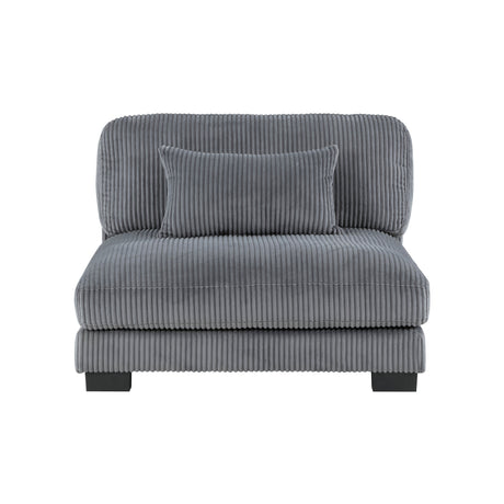 Traverse Gray 5-Piece Corduroy Modular Sectional by Homelegance at Eve Furniture
