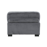 Traverse Gray 5-Piece Corduroy Modular Sectional with Ottoman by Homelegance at Eve Furniture