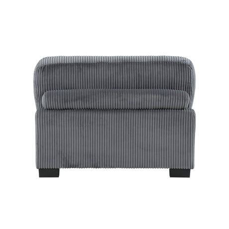 Traverse Gray 5-Piece Corduroy Modular Sectional with Ottoman by Homelegance at Eve Furniture