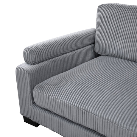 Traverse Gray 5-Piece Modular Sectional with Ottoman by Homelegance at Eve Furniture