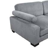 Traverse Gray 5-Piece Modular Sectional with Ottoman by Homelegance at Eve Furniture