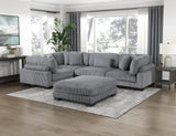 Traverse Gray 5-Piece Modular Sectional with Ottoman by Homelegance at Eve Furniture
