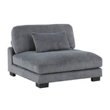 Traverse Gray 5-Piece Modular Sectional with Ottoman by Homelegance at Eve Furniture