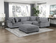 Traverse Gray 5-Piece Modular Sectional with Ottoman by Homelegance at Eve Furniture