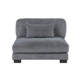 Traverse Gray 6-Piece Corduroy Modular Sectional by Homelegance at Eve Furniture
