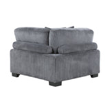 Traverse Gray 6-Piece Corduroy Modular Sectional with Ottomans by Homelegance at Eve Furniture