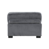 Traverse Gray 6-Piece Corduroy Modular Sectional with Ottomans by Homelegance at Eve Furniture