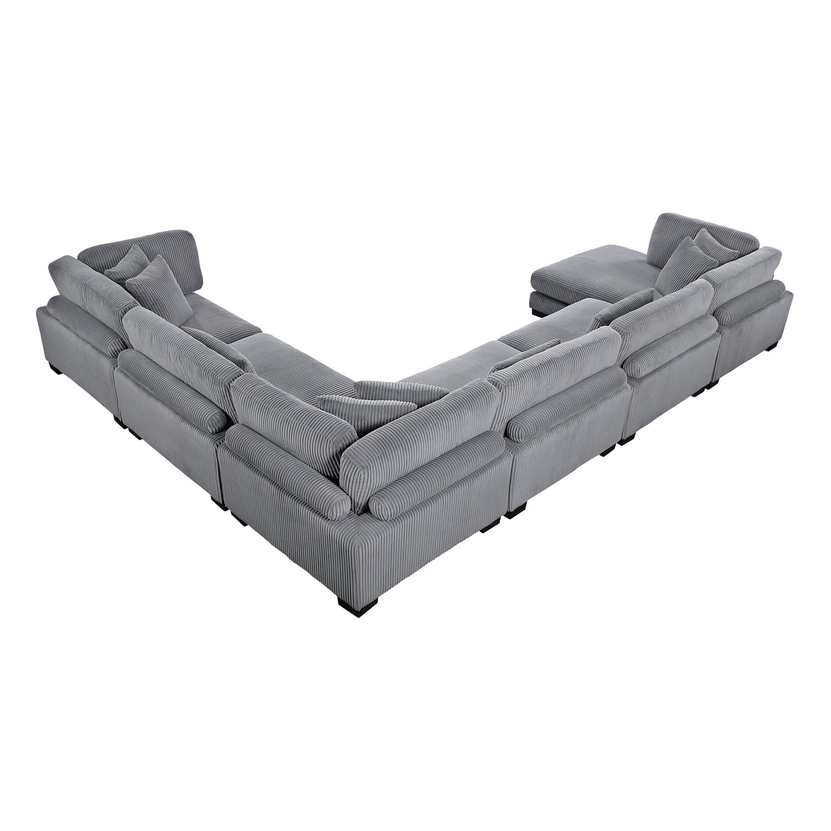 Traverse Gray 6-Piece Modular Sectional with Reversible Chaise by Homelegance at Eve Furniture