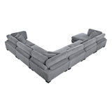 Traverse Gray 6-Piece Modular Sectional with Reversible Chaise by Homelegance at Eve Furniture