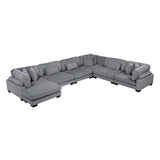 Traverse Gray 6-Piece Modular Sectional with Reversible Chaise by Homelegance at Eve Furniture